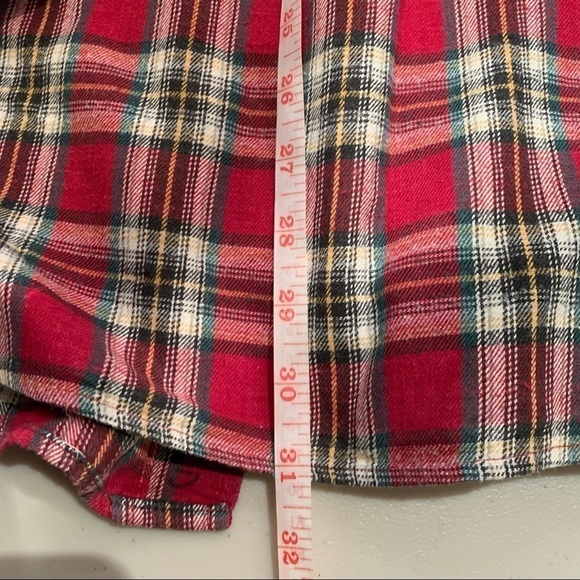 Boston Traders Flannel Shirt Adult Size XL 17-17.5 Red Plaid Button Down Men - Picture 5 of 8